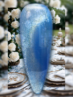 "Earl Grey Gingham" -- Glass, Crystal Cat Eye Gel