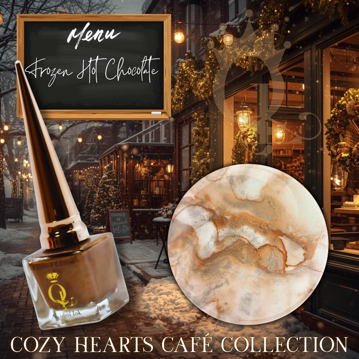 Cozy Hearts Café -- 4pc Alcohol Ink Collection