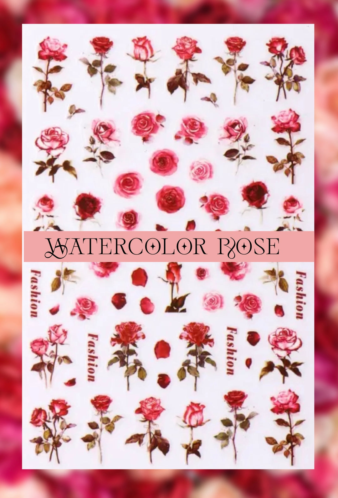 Watercolor Roses Decals