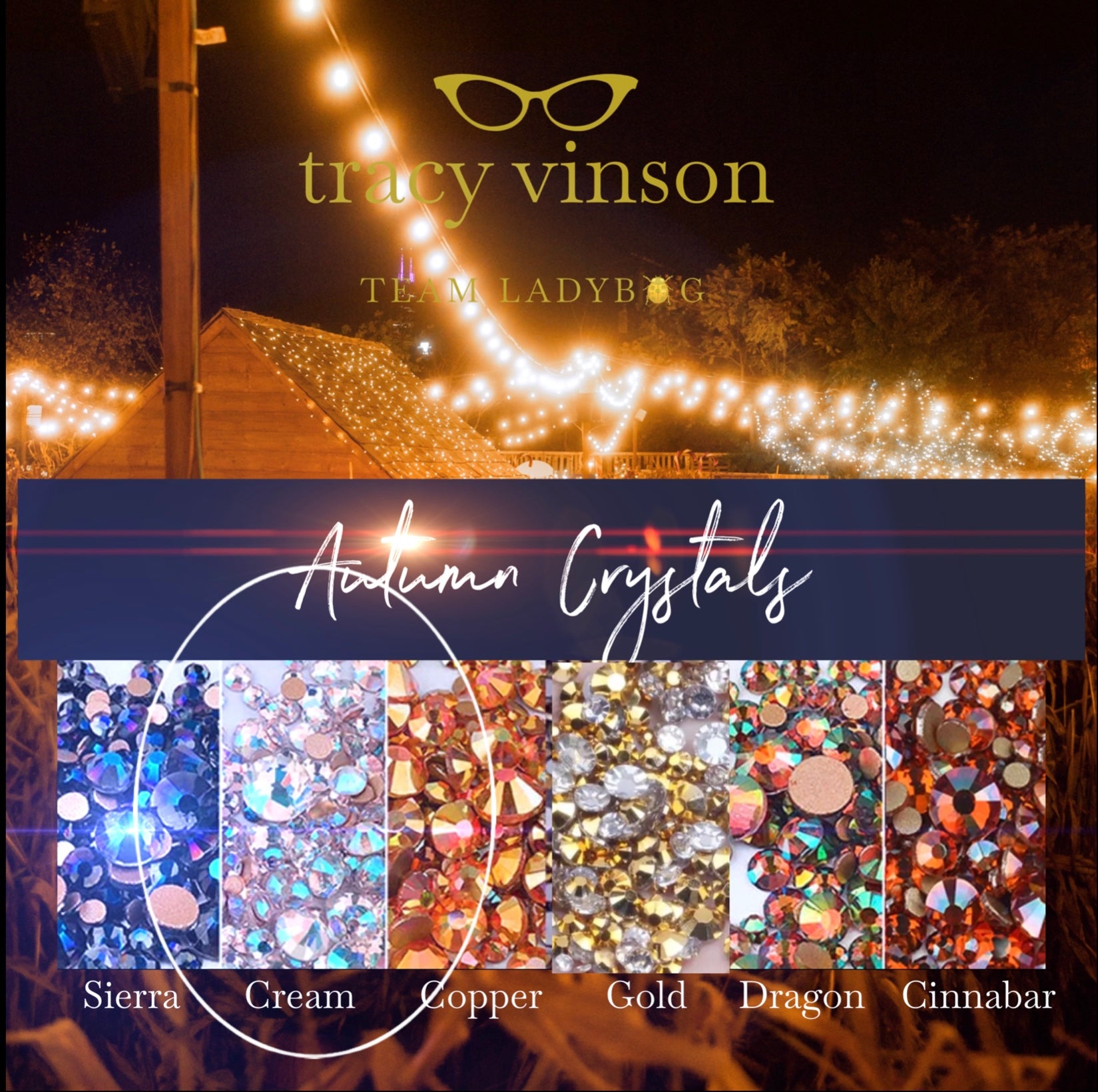 Cream Autumn Nail Crystals