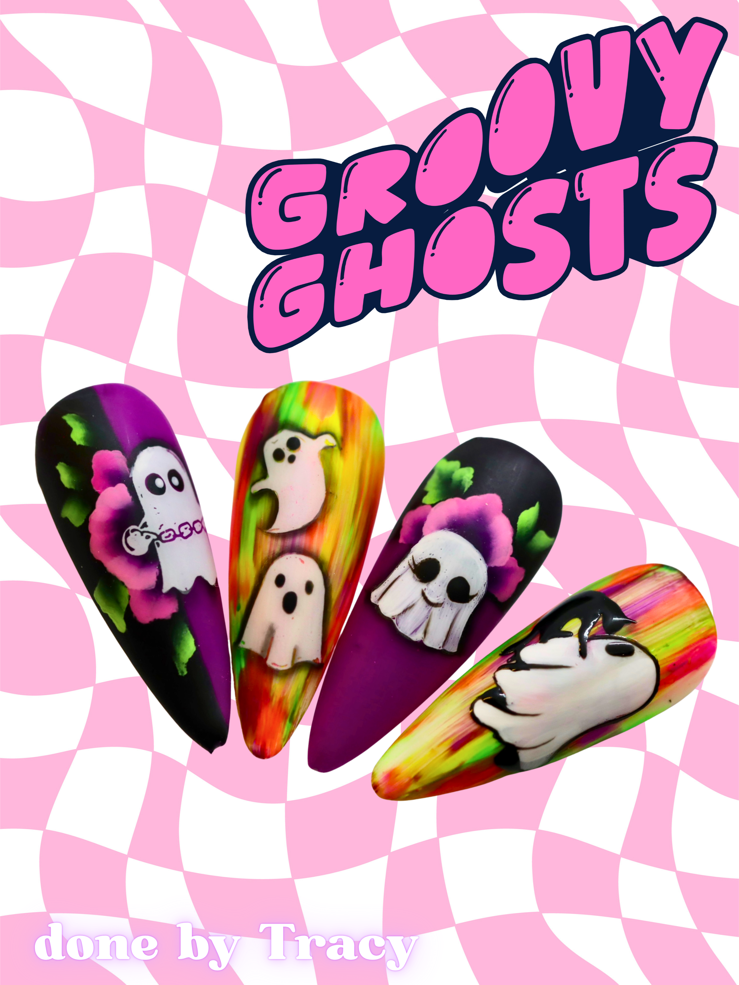 Groovy Ghosts -- Stamping Plate