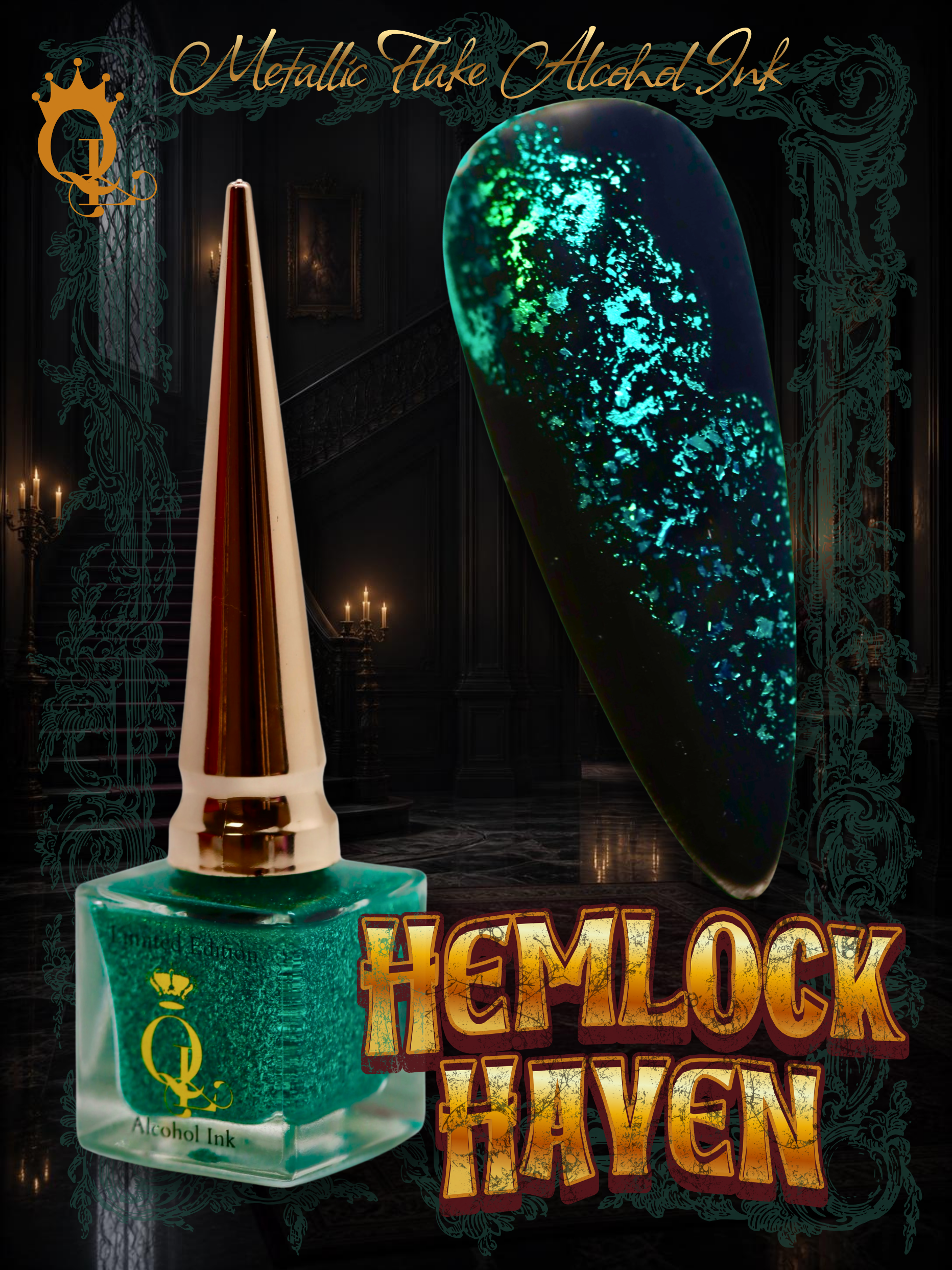 Hemlock Haven -- Metallic Flake Alcohol Ink