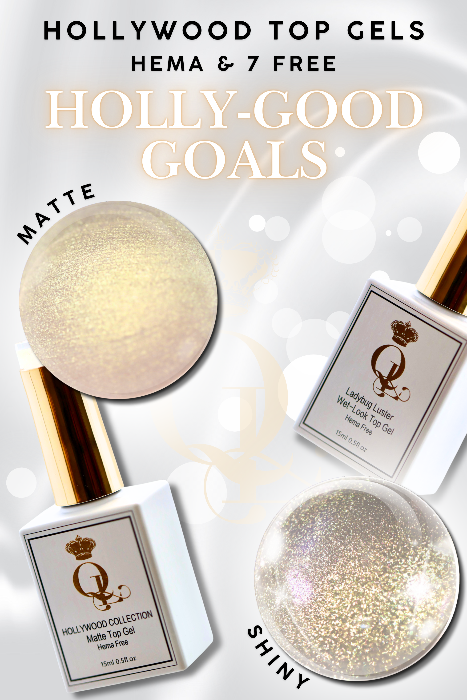 SHINY "Holly-Good Goals" -- HEMA-FREE Wet-Look Hollywood Top Gel