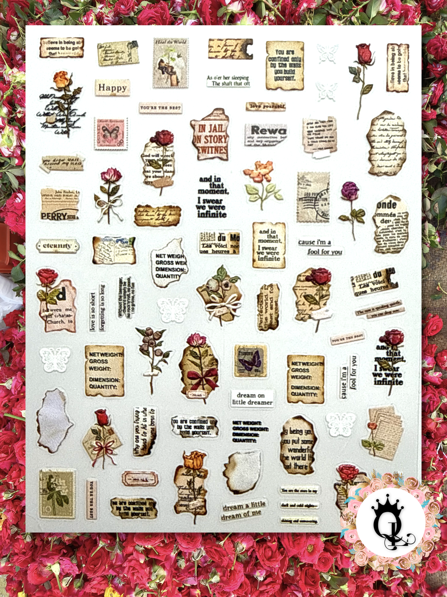 Flower Notes—Nail Decals