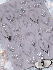Silver Jewels—Metallic 3D Decals
