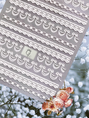 Wedding Lace-- Metallic Decals