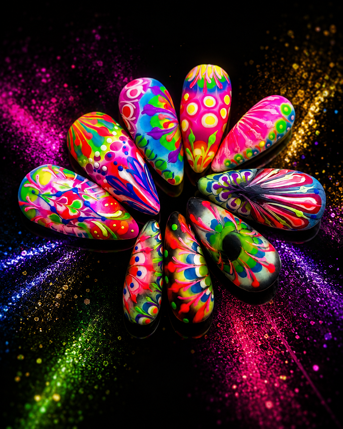 36 pc Neon Gel Polish Collection: Hema, TPO Free