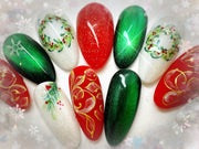 Holly Berry Wreath Press-On Nails