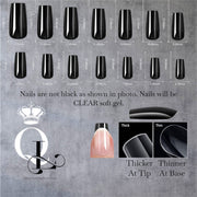 Medium Square Full Cover Gel Nails--600pc