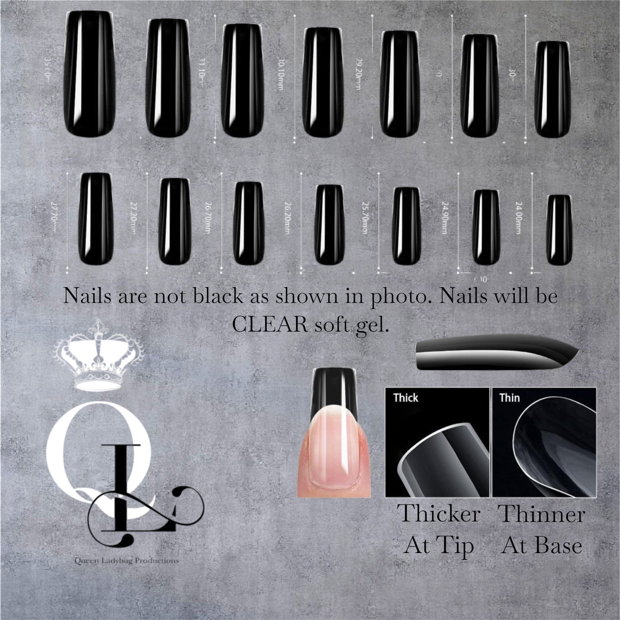 XXLong Square Full Cover Gel Nails--504pc