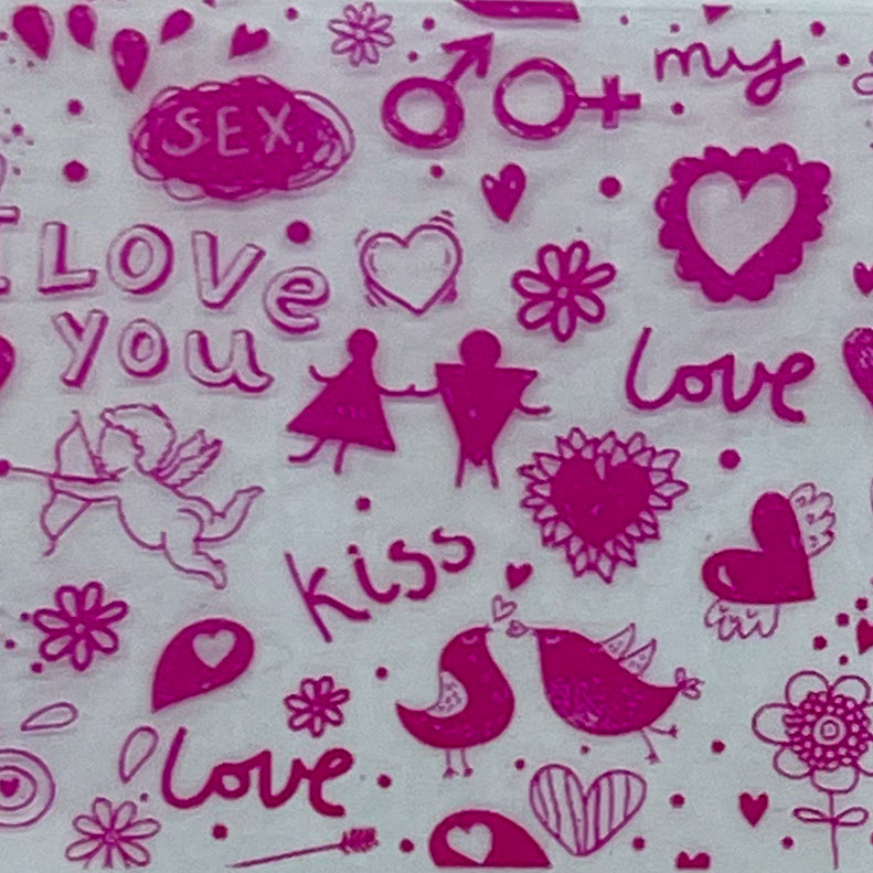 MM - "38-07 Mrs. Kisses" -- Nail Transfer Foil