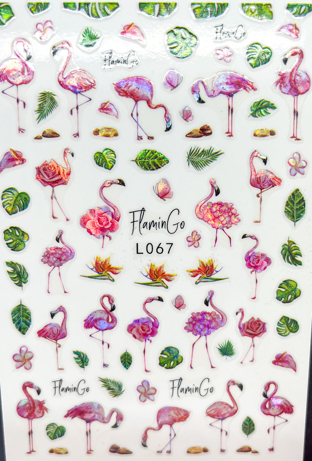 MM - 6pc Metallic Floral Decal Set