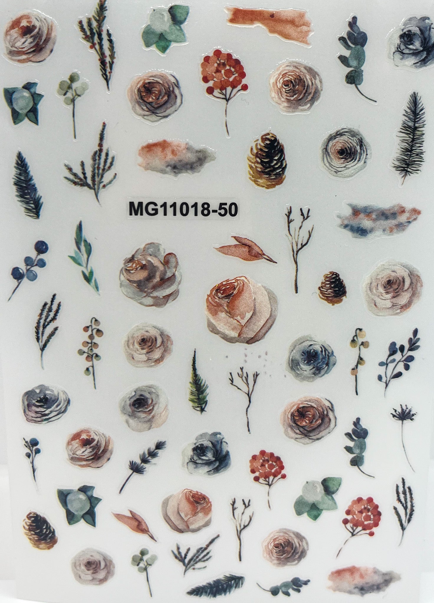 MM - MG11018-50  "Watercolor Garden--Peach" Decals