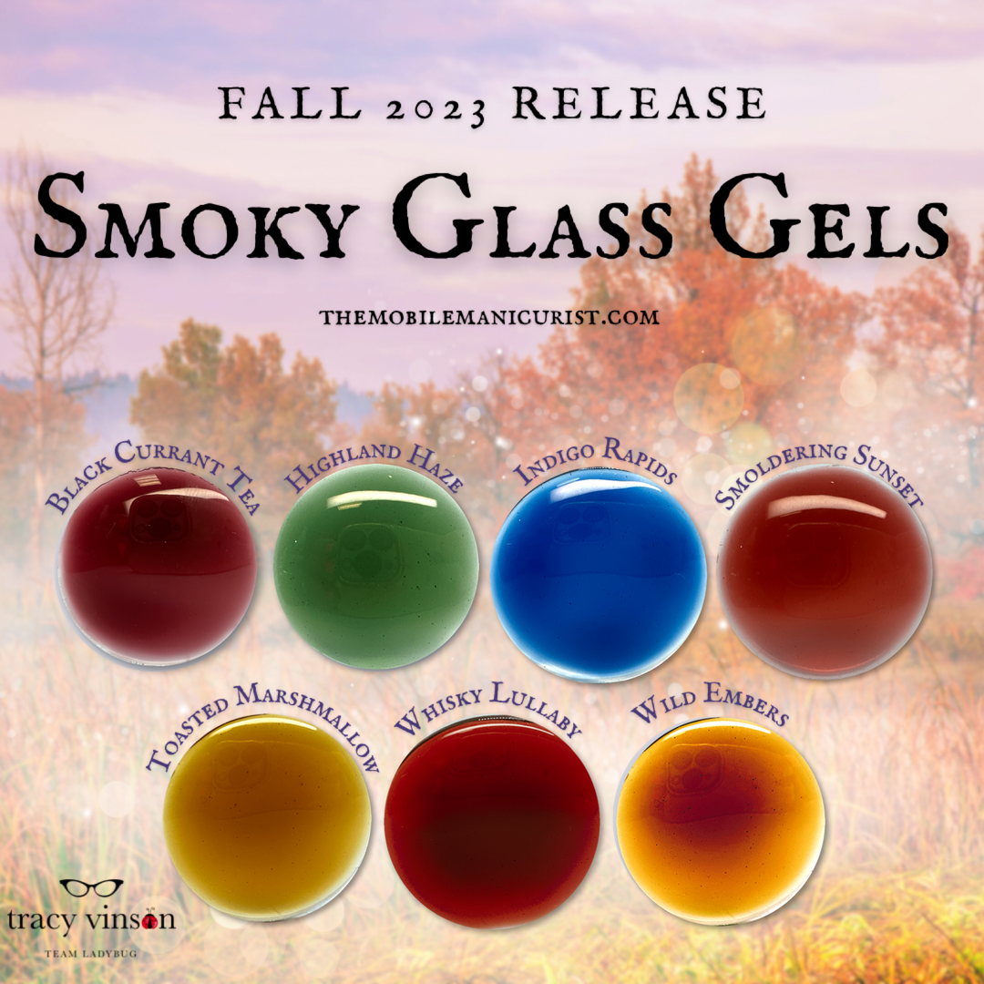 Smoky Glass Gels --Black Currant Tea