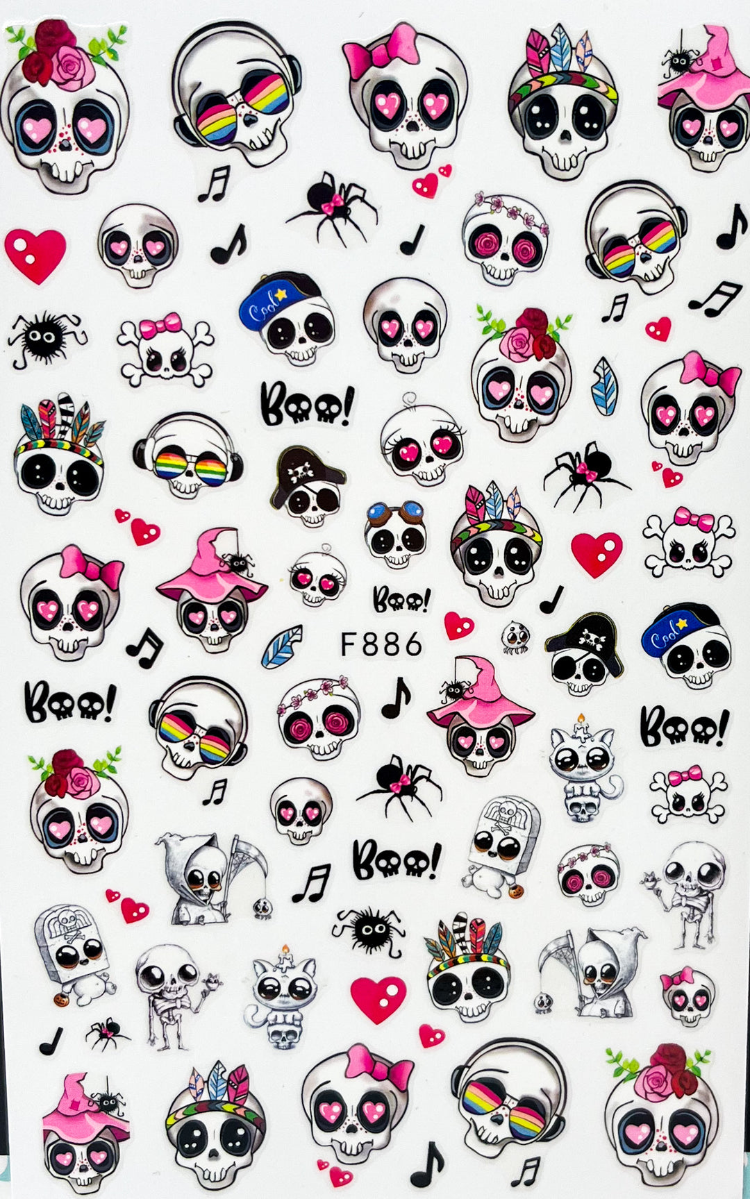 MM - Halloween Decals - F886 "Cute Skulls"