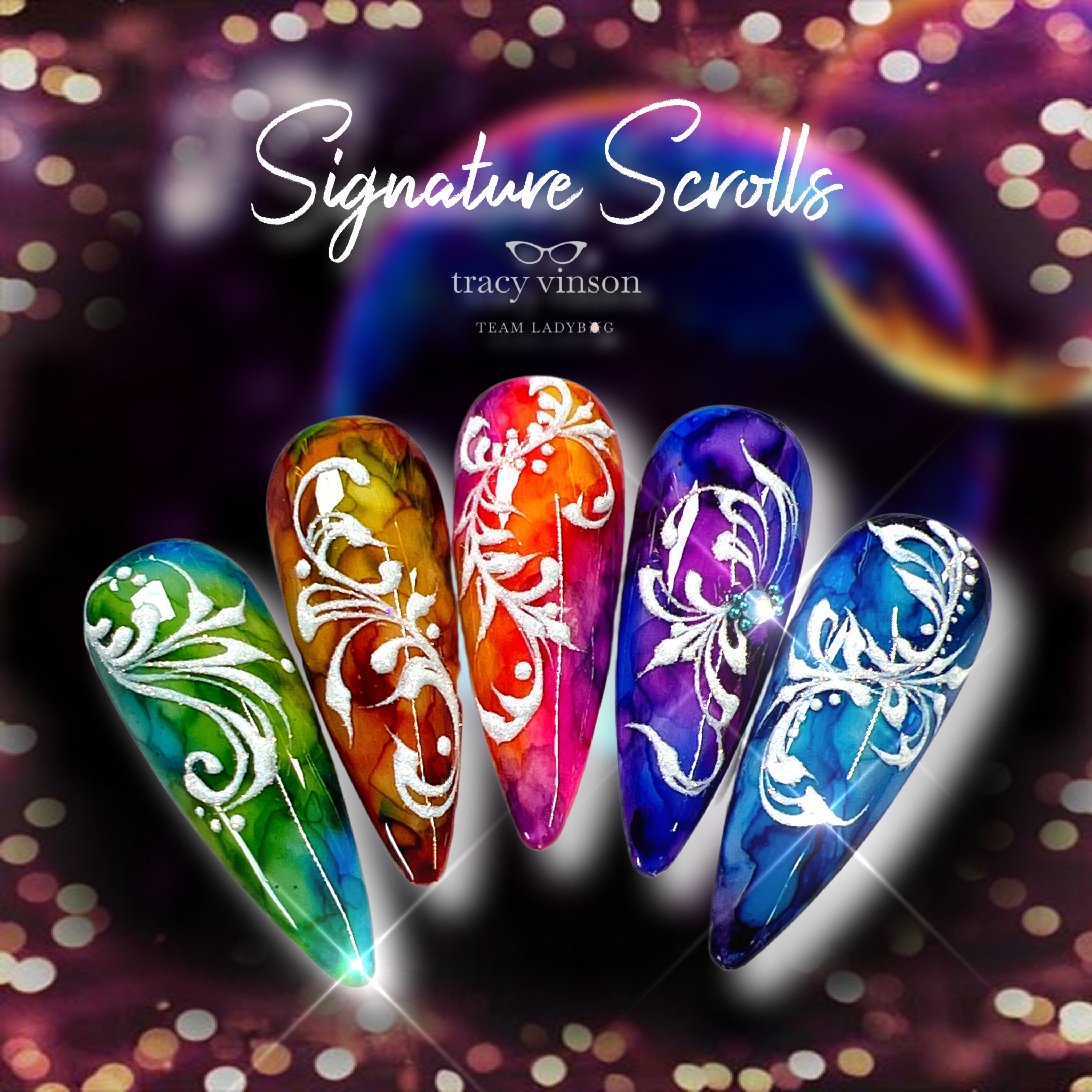 Tie Dye Scrollwork -- Online Course