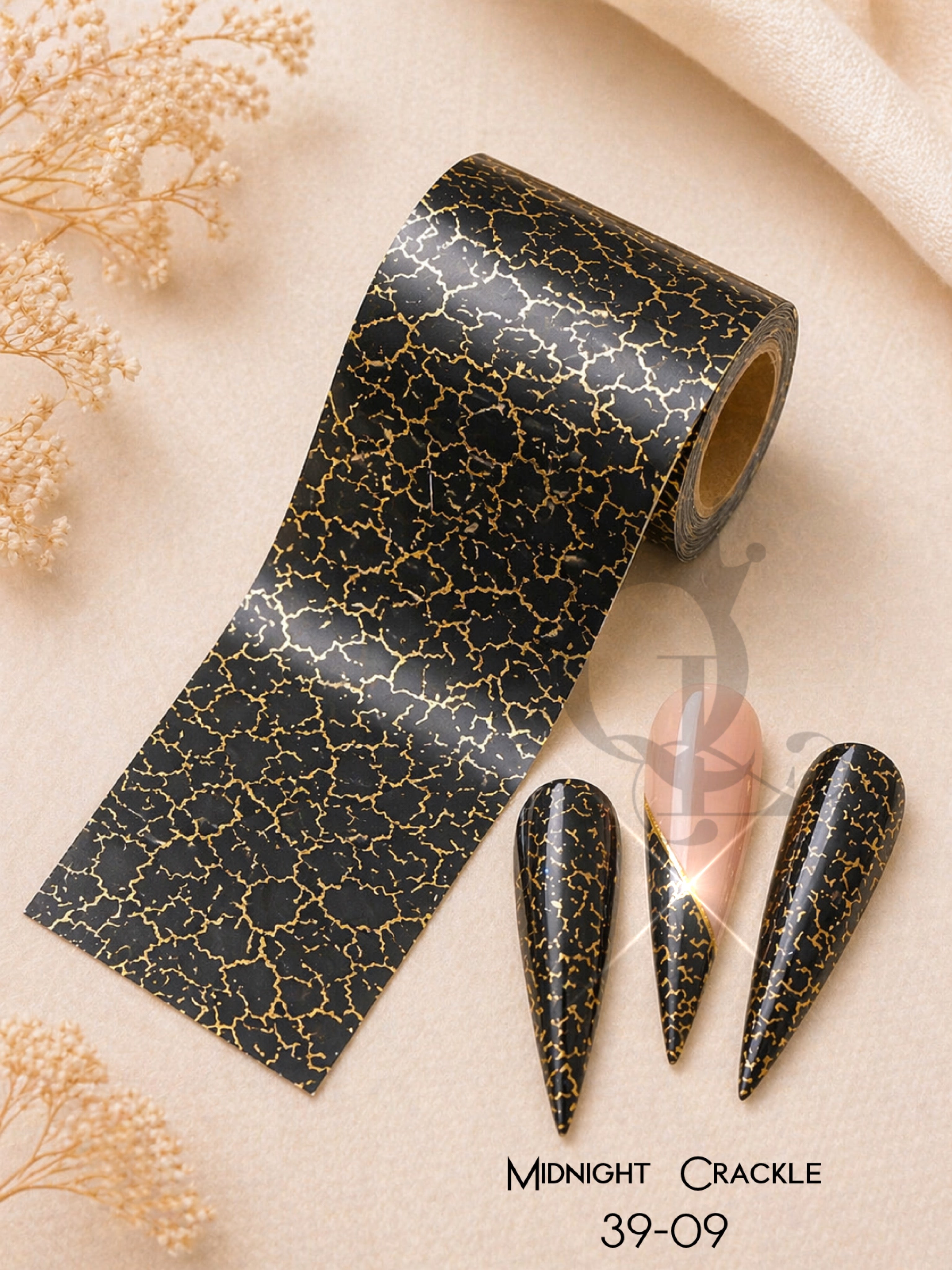 39-09 Midnight Crackle Nail Transfer Foil