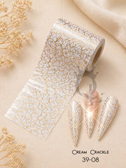39-08 Gilded Crackle Cream Nail Transfer Foil