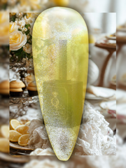 "Lady Lemon Chiffon" -- Glass, Crystal Cat Eye Gel