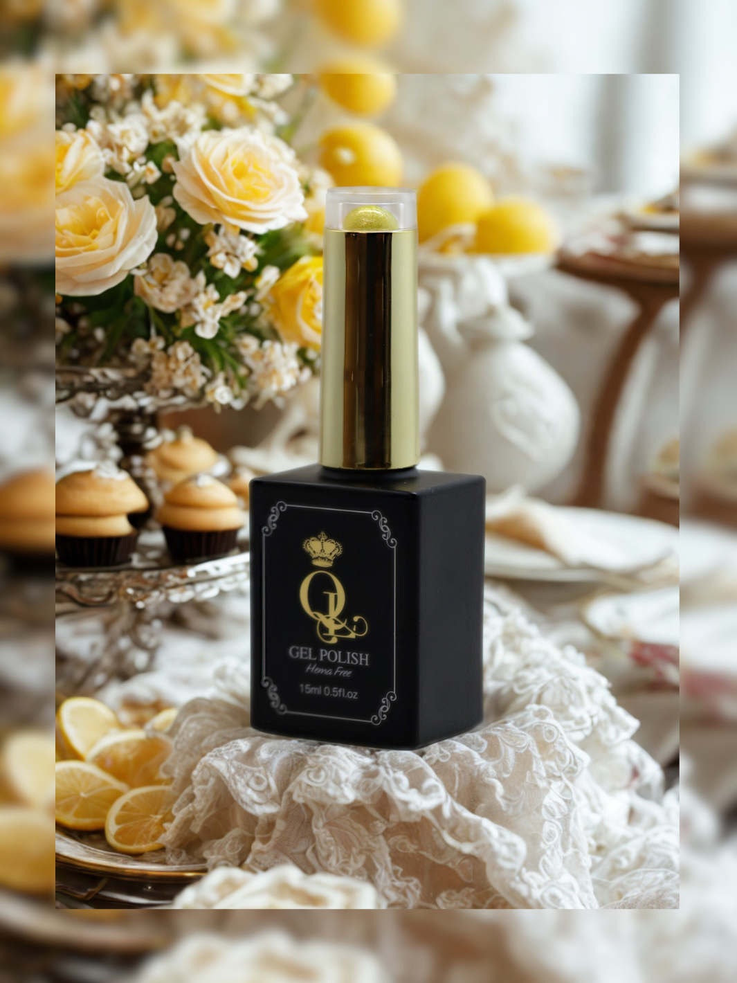 "Lady Lemon Chiffon" -- Glass, Crystal Cat Eye Gel