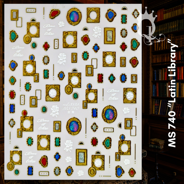 MS 740 "Latin Library" -- Metallic Decals