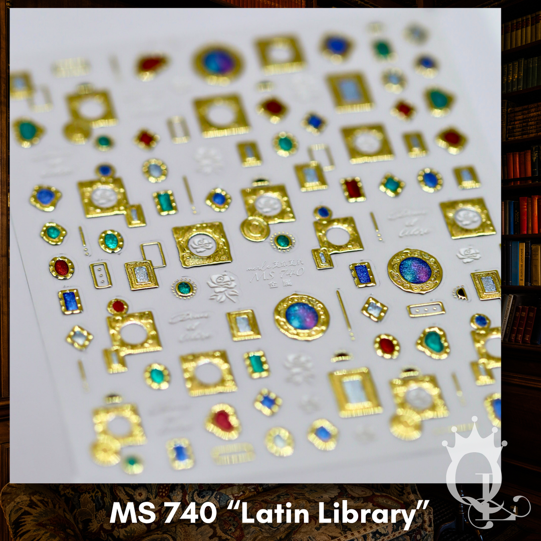 MS 740 "Latin Library" -- Metallic Decals
