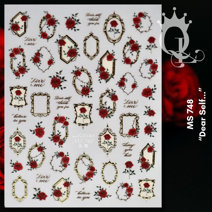 MS 748 "Dear Self..." -- Metallic Decals