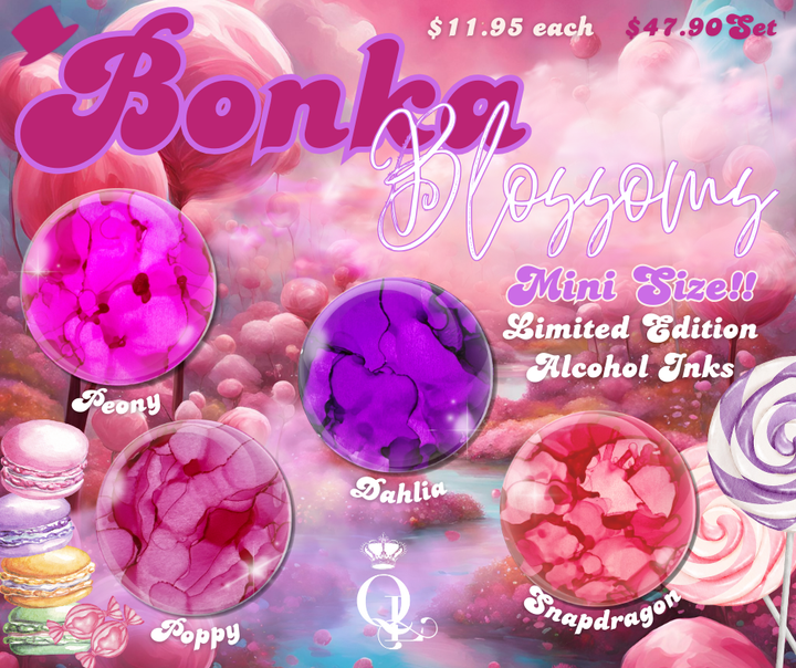*MINI SIZE* 4pc Set -- 5ml Bonka Blossoms Alcohol Ink