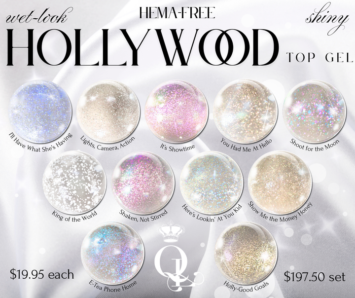 HEMA-FREE- - Shiny Hollywood Top Gel- Full Set