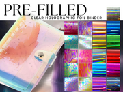 Pre-Filled Clear Holographic Foil Binder