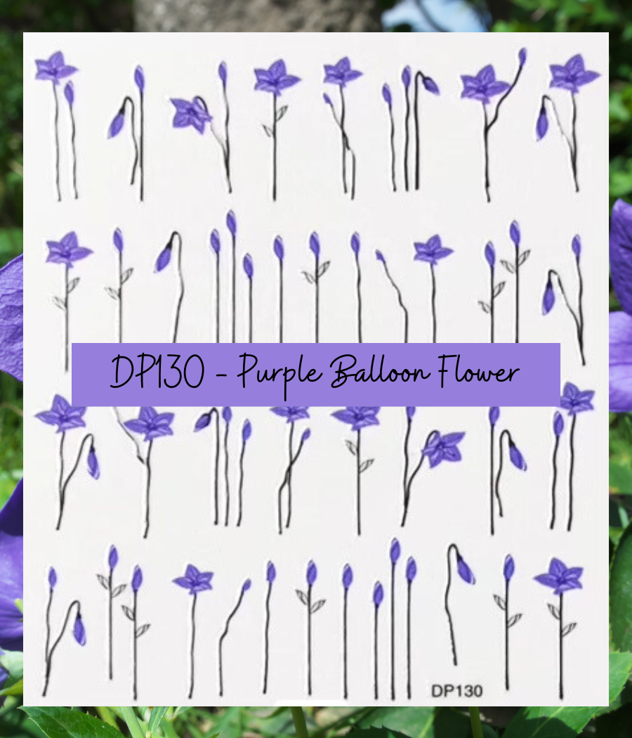 DP130 Purple Balloon Flower Decals