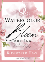 Rosewater Haze -- Watercolor Bloom Ink