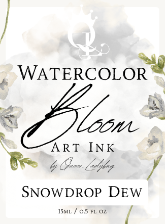 Snowdrop Dew -- Watercolor Bloom Ink