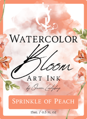 Sprinkle of Peach -- Watercolor Bloom Ink