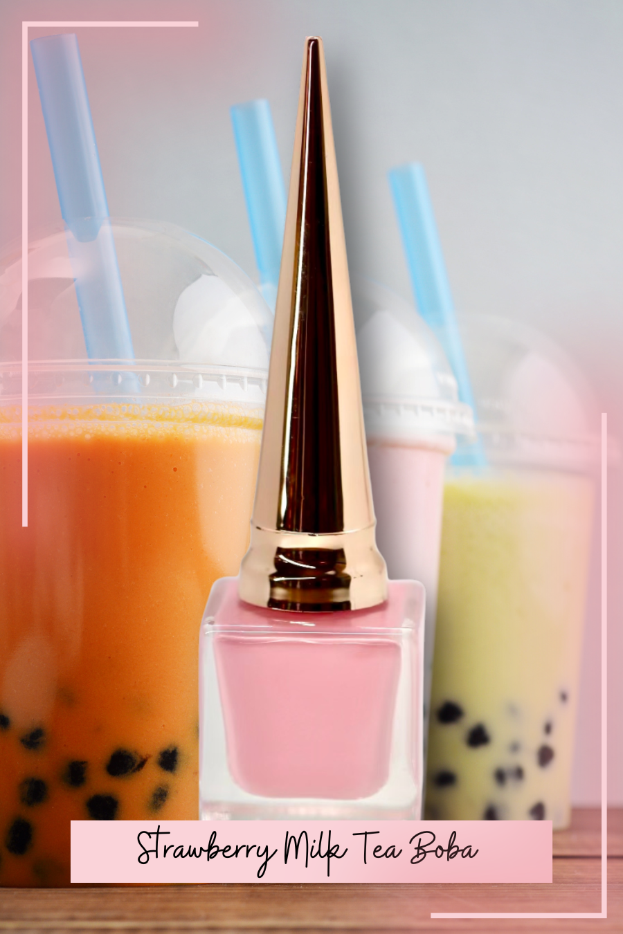 Strawberry Milk Tea Ink -- Milk Tea Boba Alcohol Ink