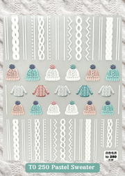 T0 250 Pastel Sweater -- PUFFY Christmas Decals