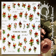 TO-3704 "Antique & Gold Roses" -- Metallic Decals
