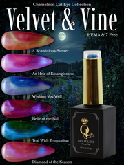 Velvet & Vine -- Chameleon, Glass Cat Eye Collection