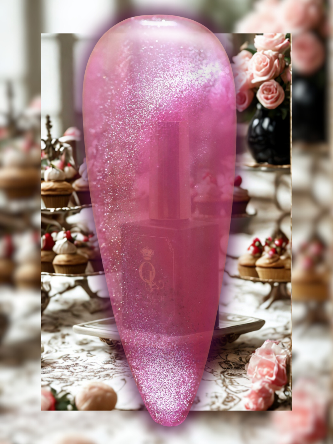 "Very Berry Voile" -- Glass, Crystal Cat Eye Gel