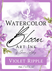 Violet Ripple -- Watercolor Bloom Ink