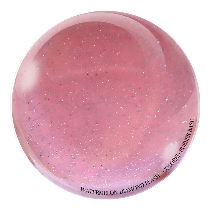 "Watermelon Diamond Flash" -- HEMA-Free Colored Rubber Base