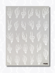 "Bone Chilling Touch" White Decals