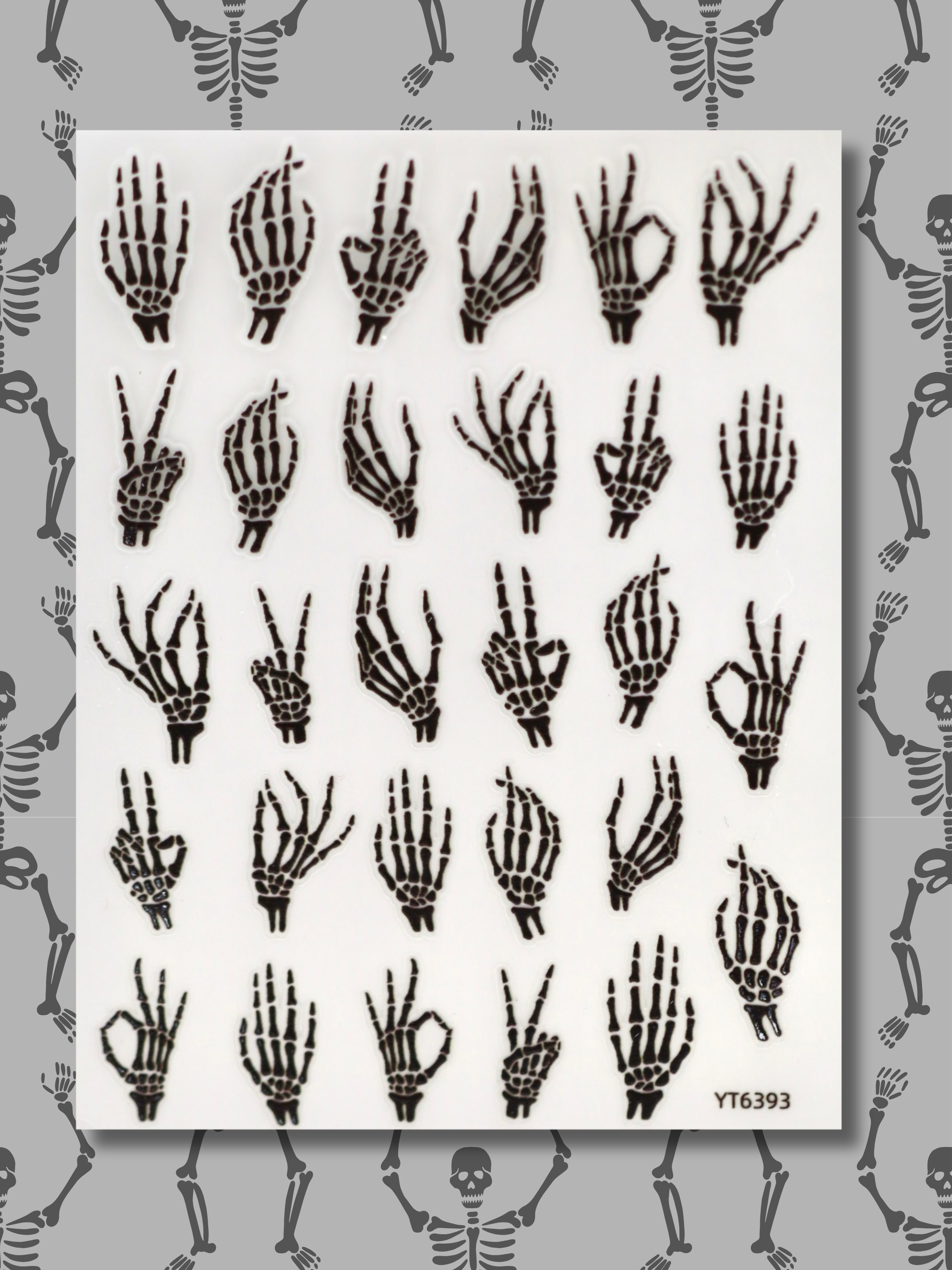 "Bone Chilling Touch" Black Decals