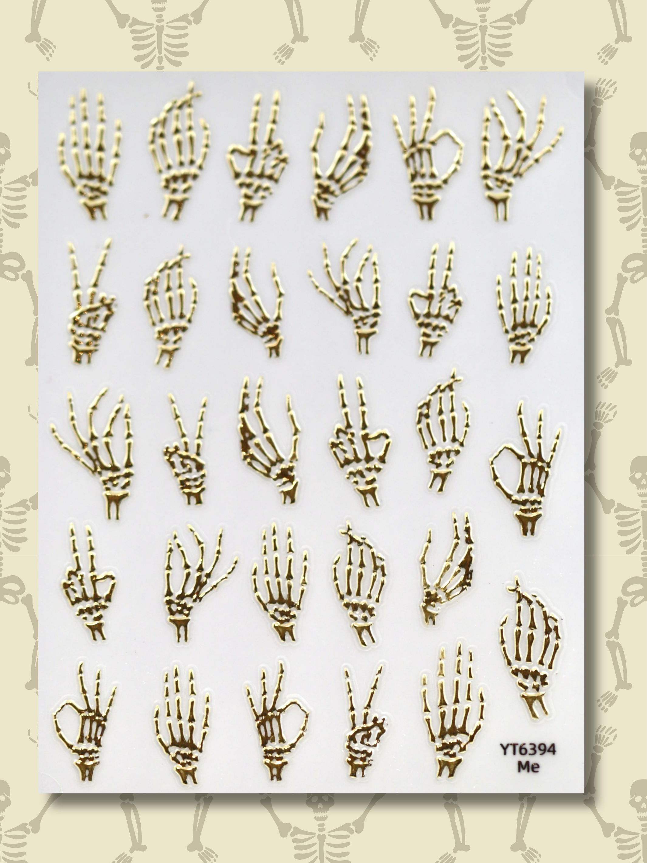 "Bone Chilling Touch" Gold Decals