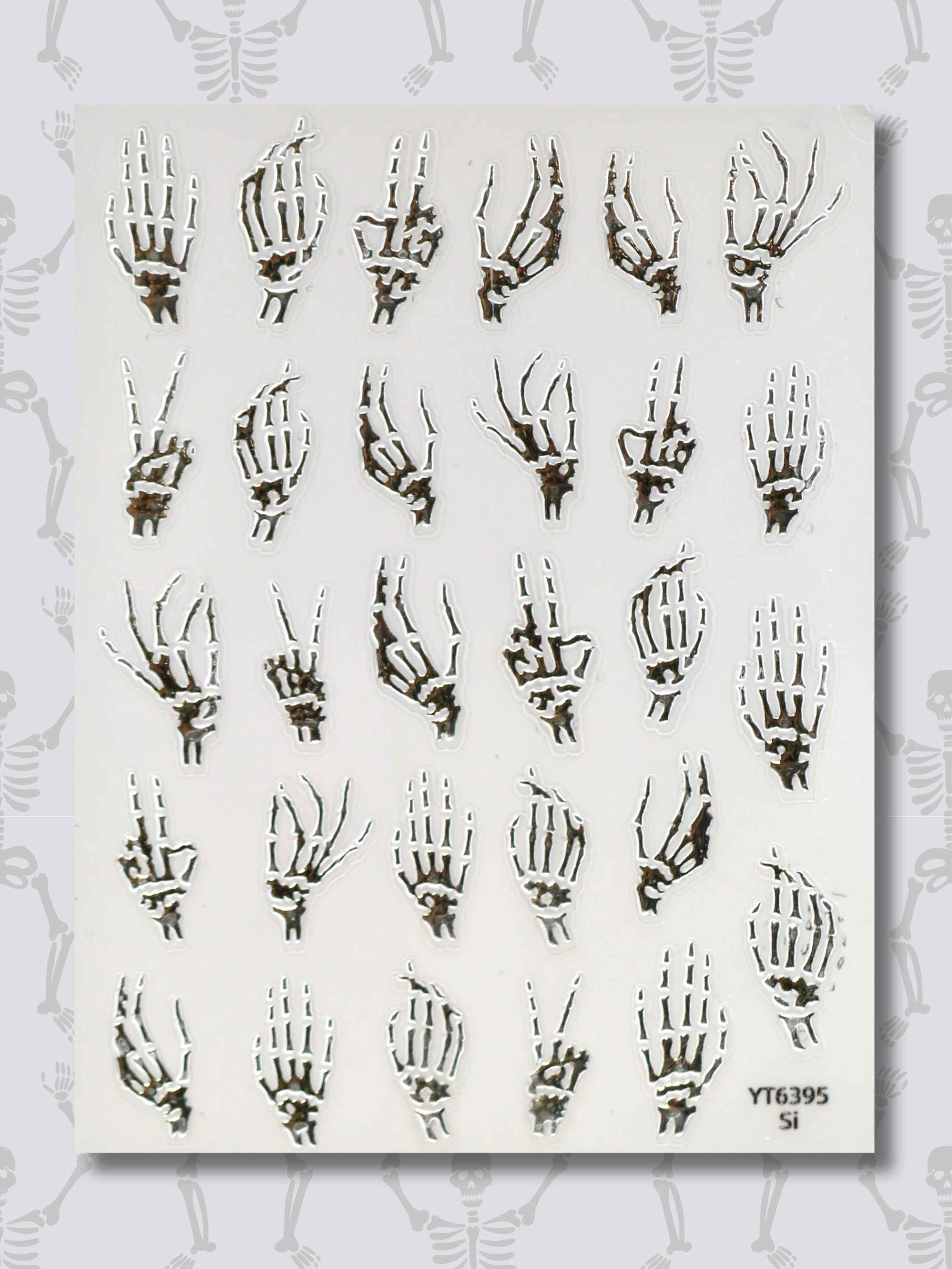 "Bone Chilling Touch" Silver Decals