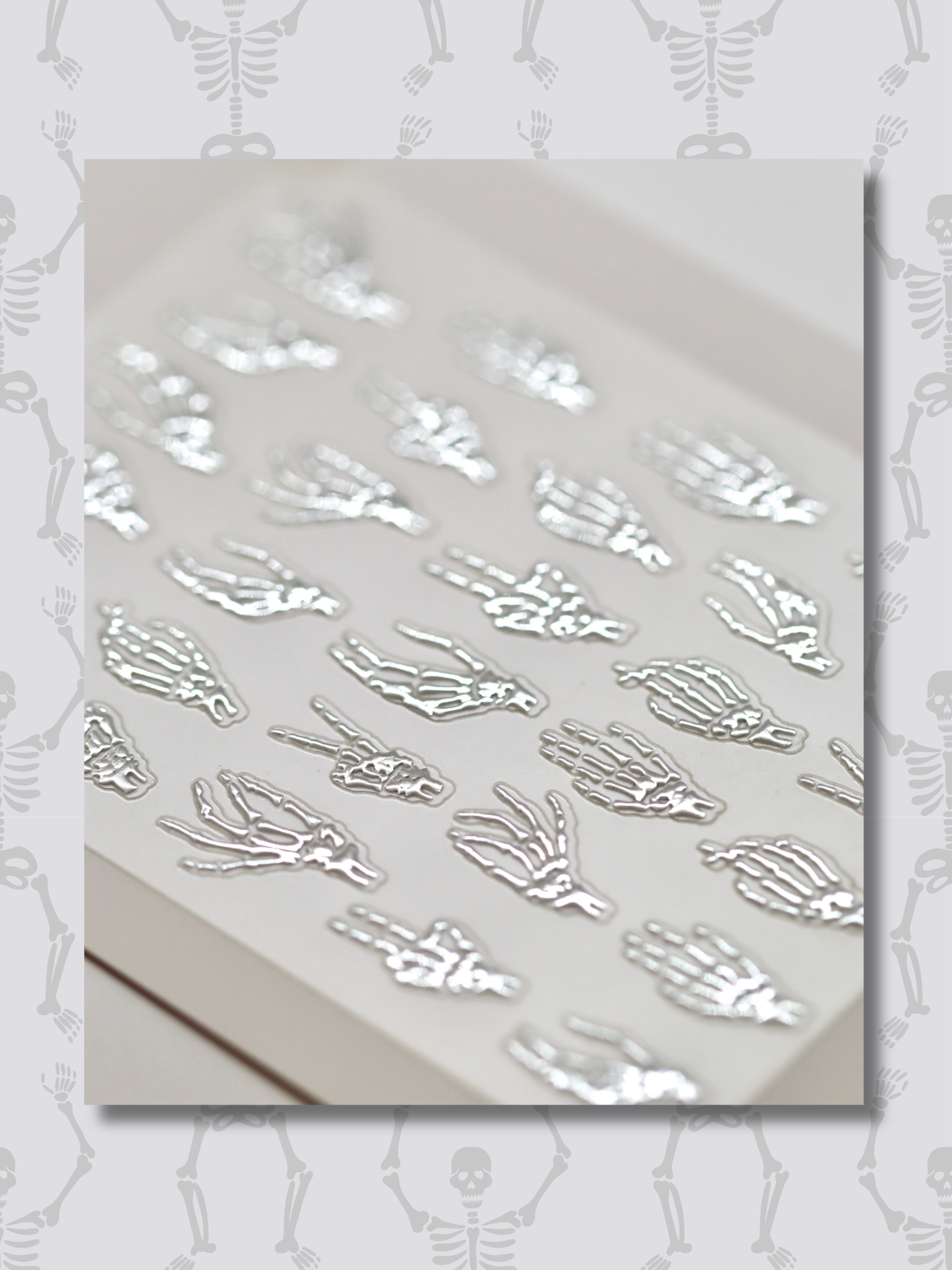 "Bone Chilling Touch" Silver Decals