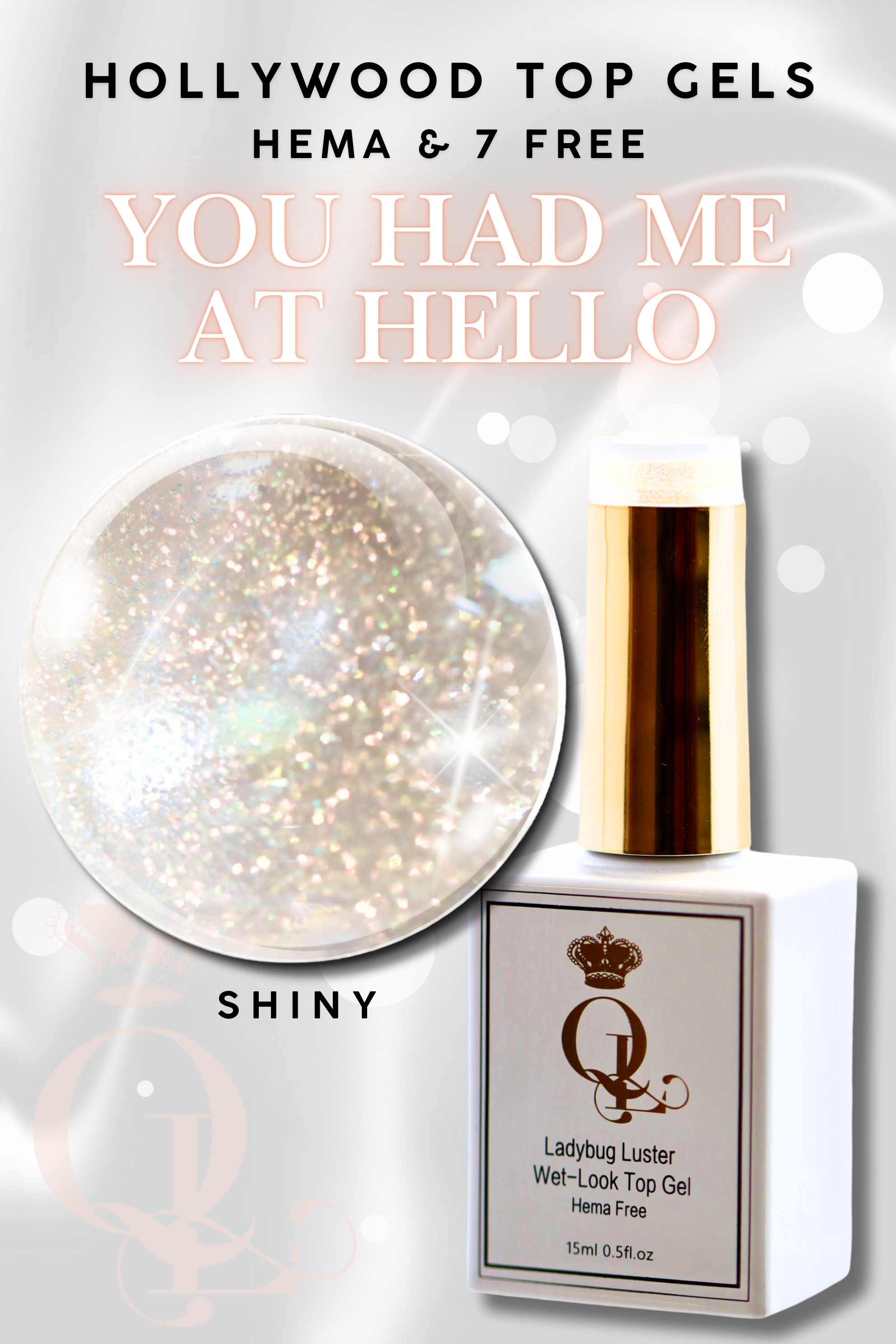 SHINY "You Had Me At Hello" -- HEMA-FREE Wet-Look Hollywood Top Gel