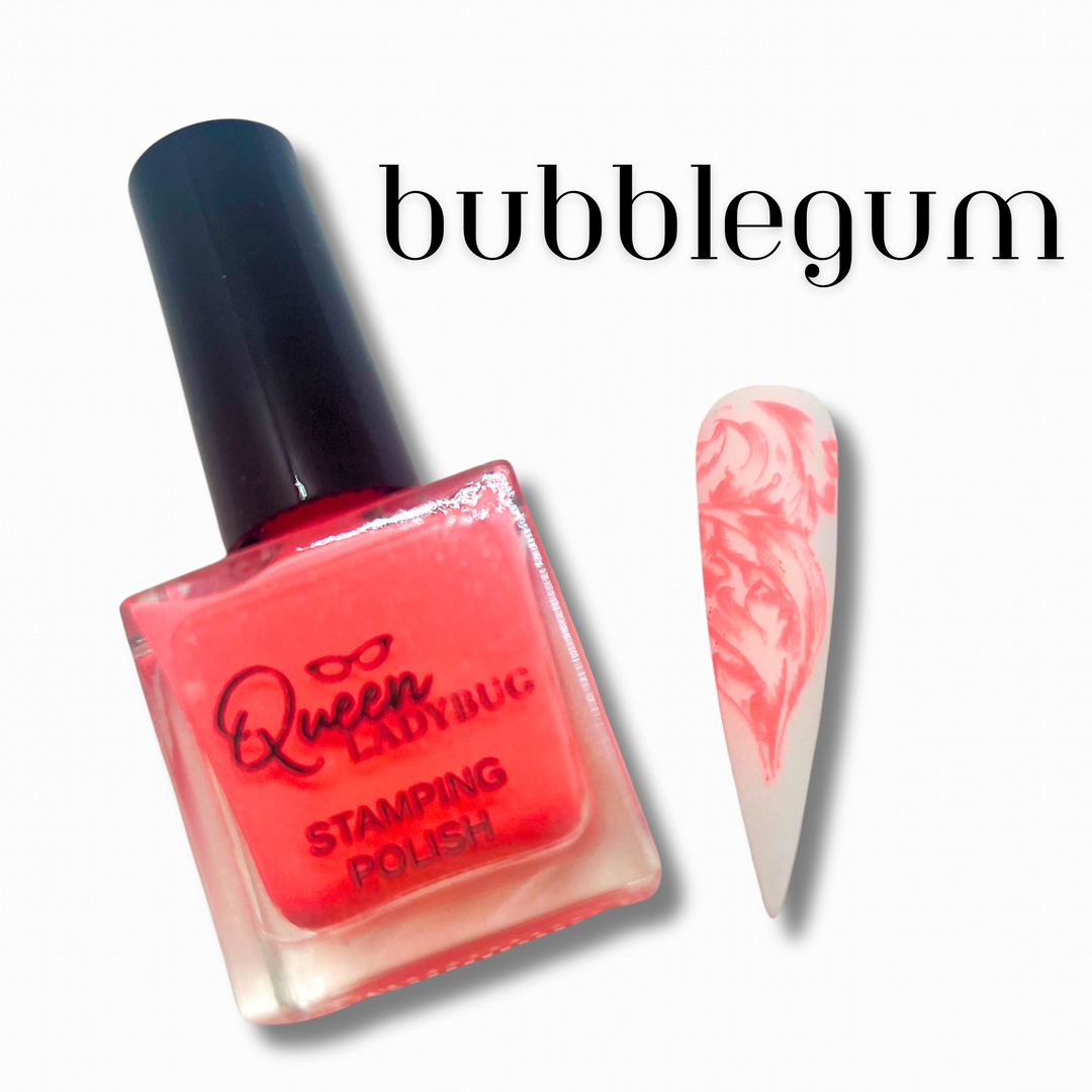 Queen Ladybug Stamping Polish -- Bubblegum