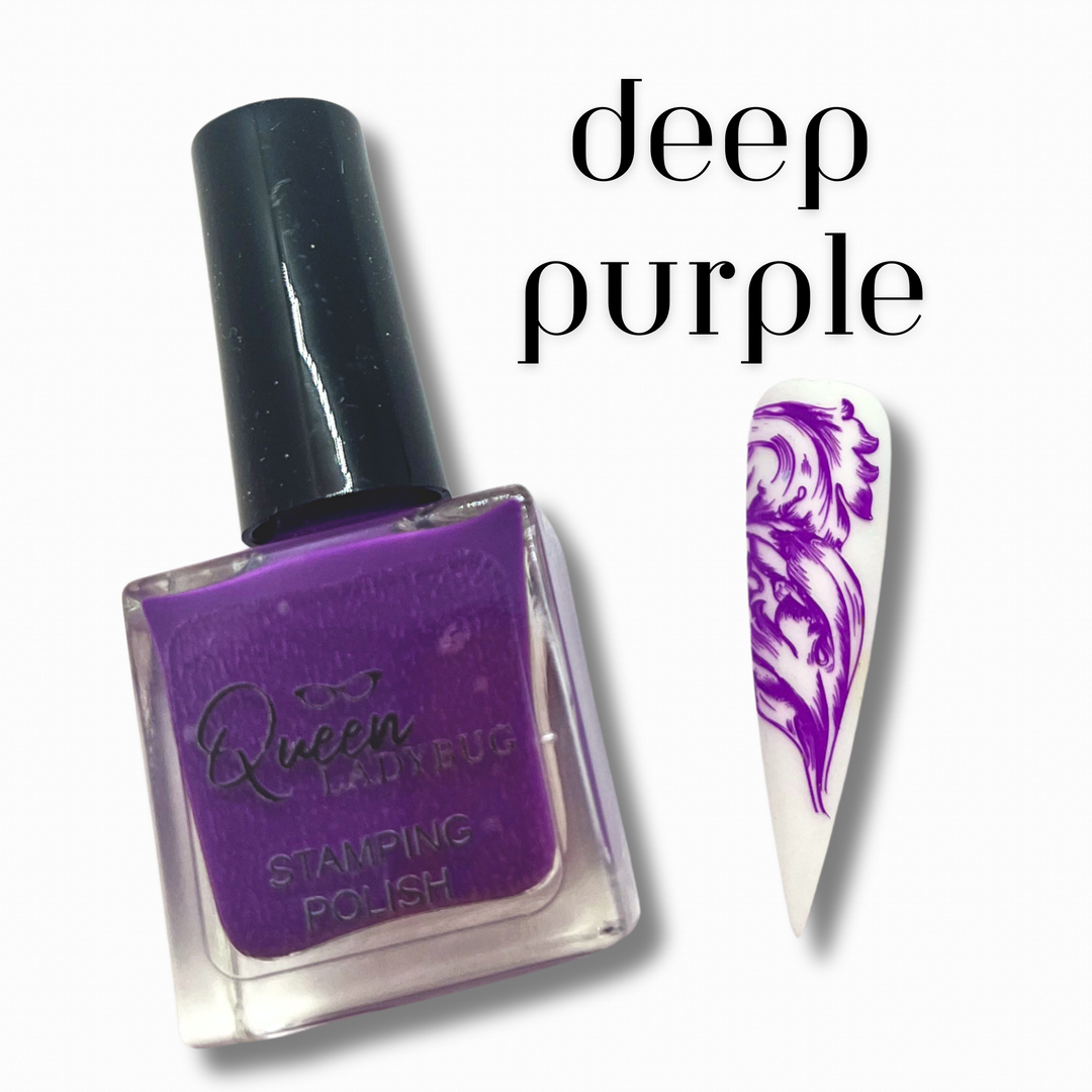 Queen Ladybug Stamping Polish -- Deep Purple