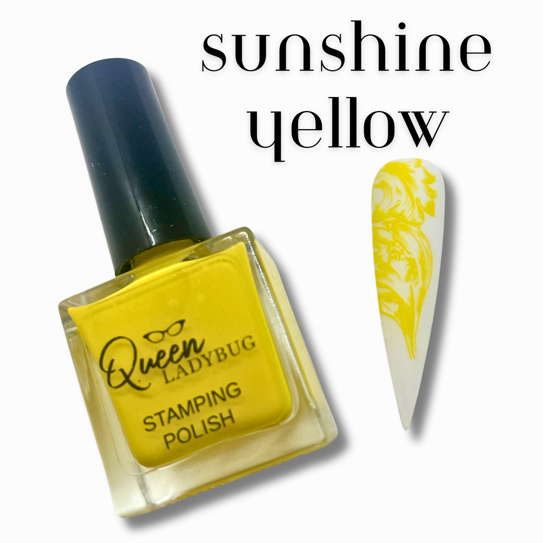 Queen Ladybug Stamping Polish -- Sunshine Yellow